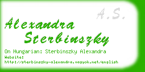 alexandra sterbinszky business card